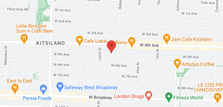 map of 2437 W 5TH AVENUE